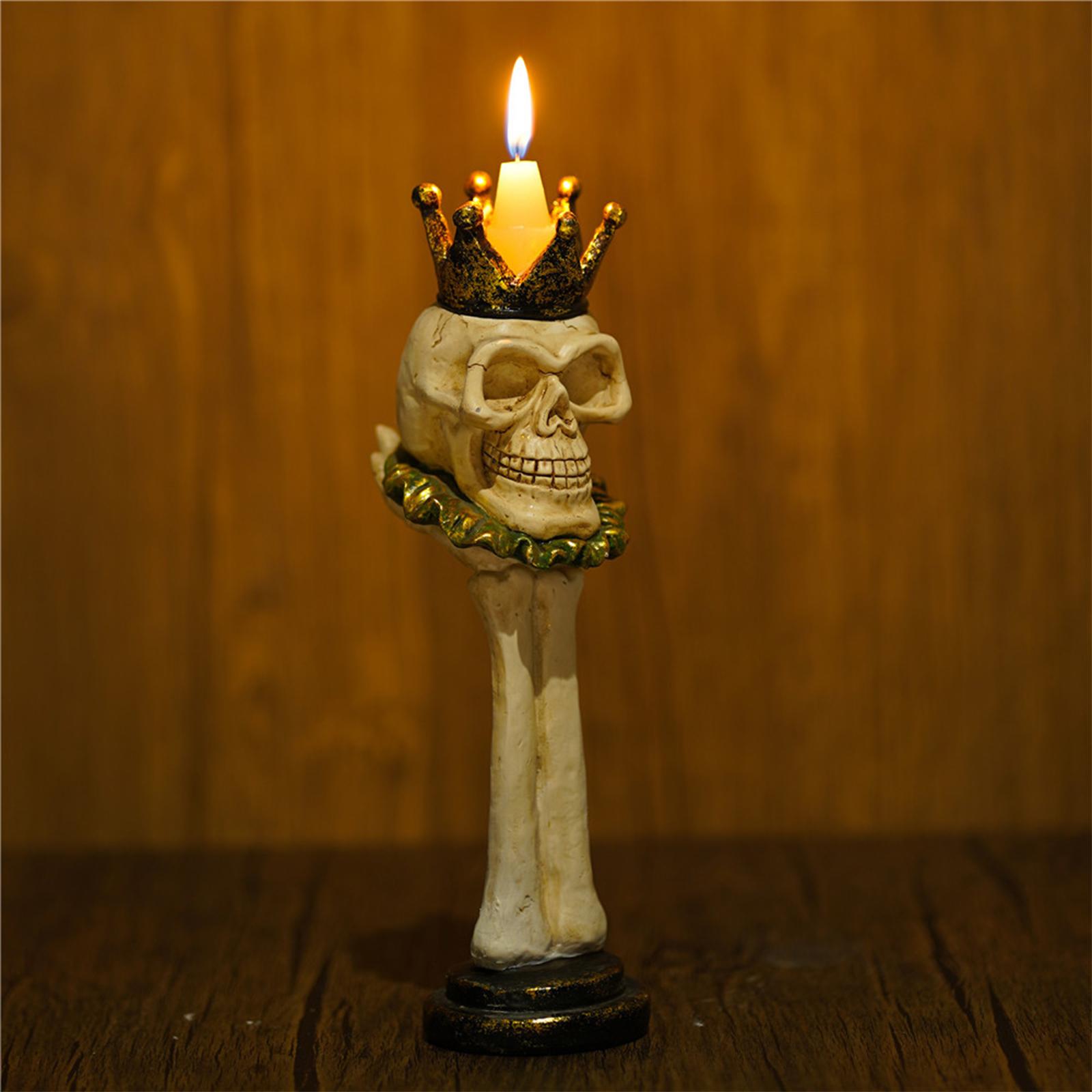Collectible Vintage Matches - Vintage Style Skull Figurine Candle Holder