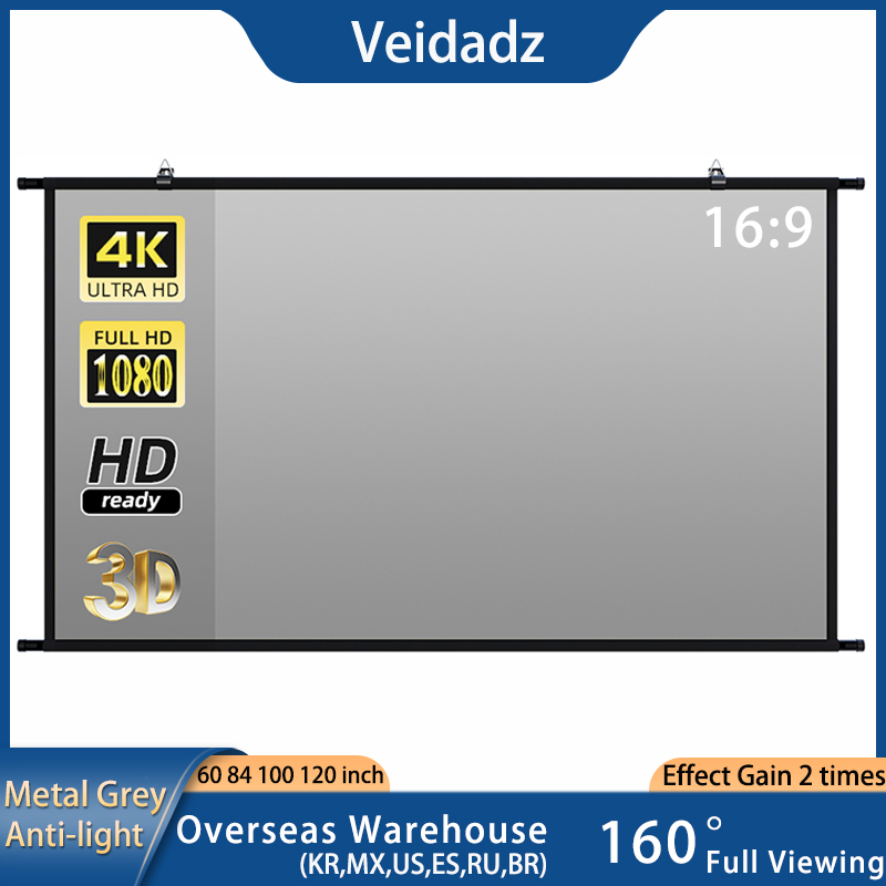 Slide Film 120 - VEIDADZ Projector Screen Wall Mounted Grey