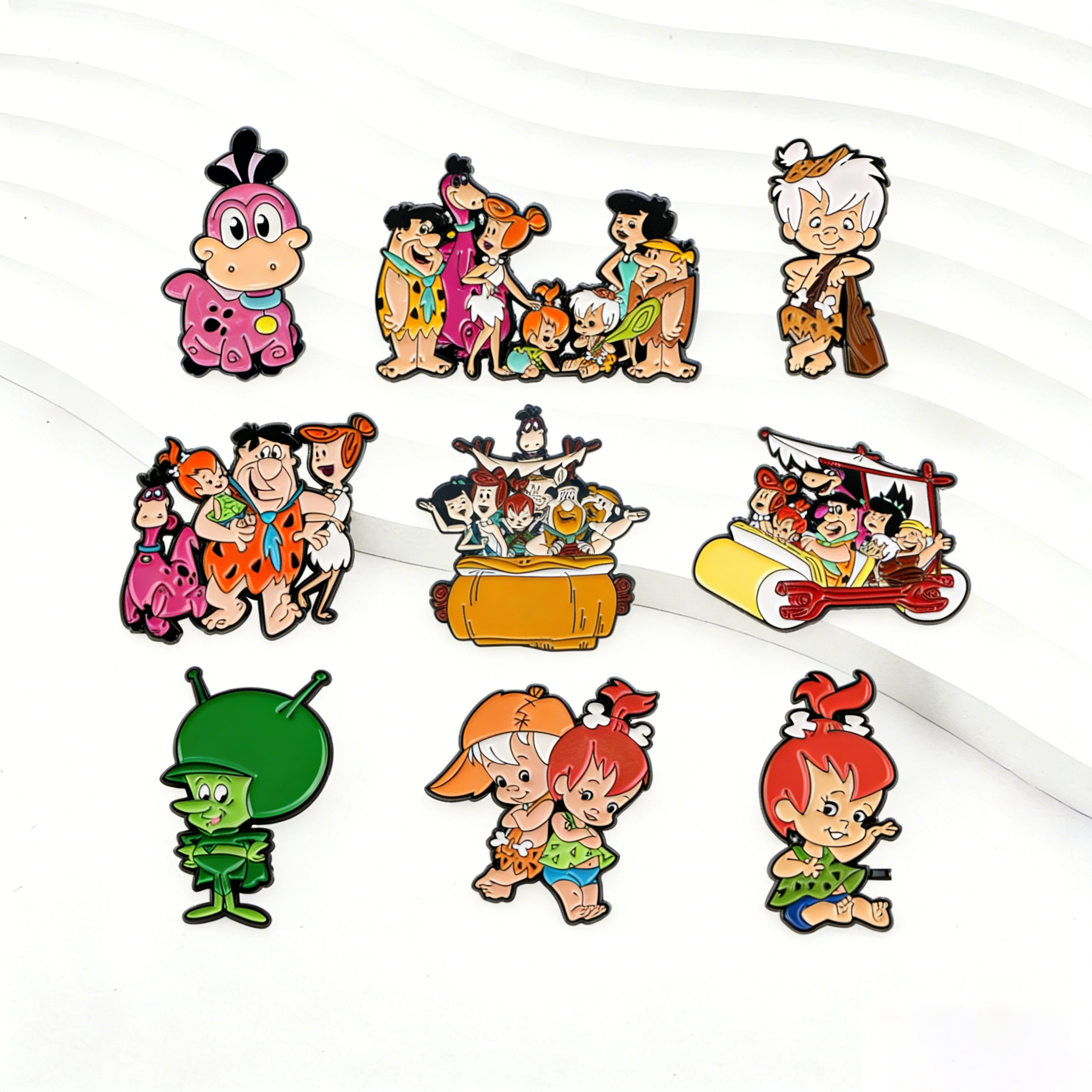 Vintage Cartoon Collectible - Vintage Enamel Pins Cute Cartoon Brooches