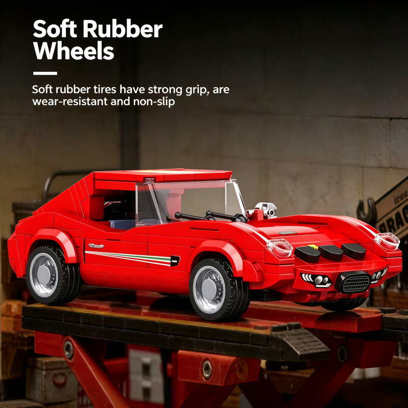 Vintage Collectible Model Cars - Classic red vintage sports car building
