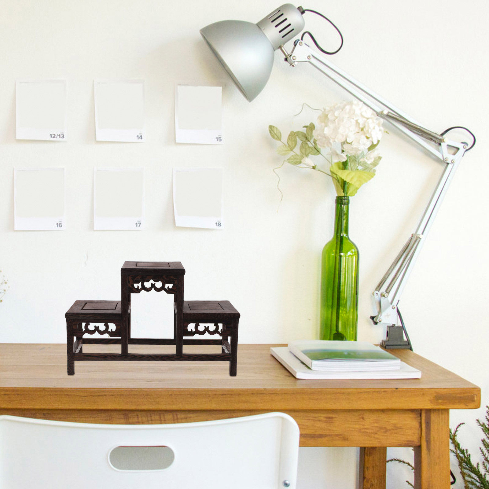Natural Wood 3 Tier Display Sh - Vintage Collectible Items บทวิจารณ์และราคา