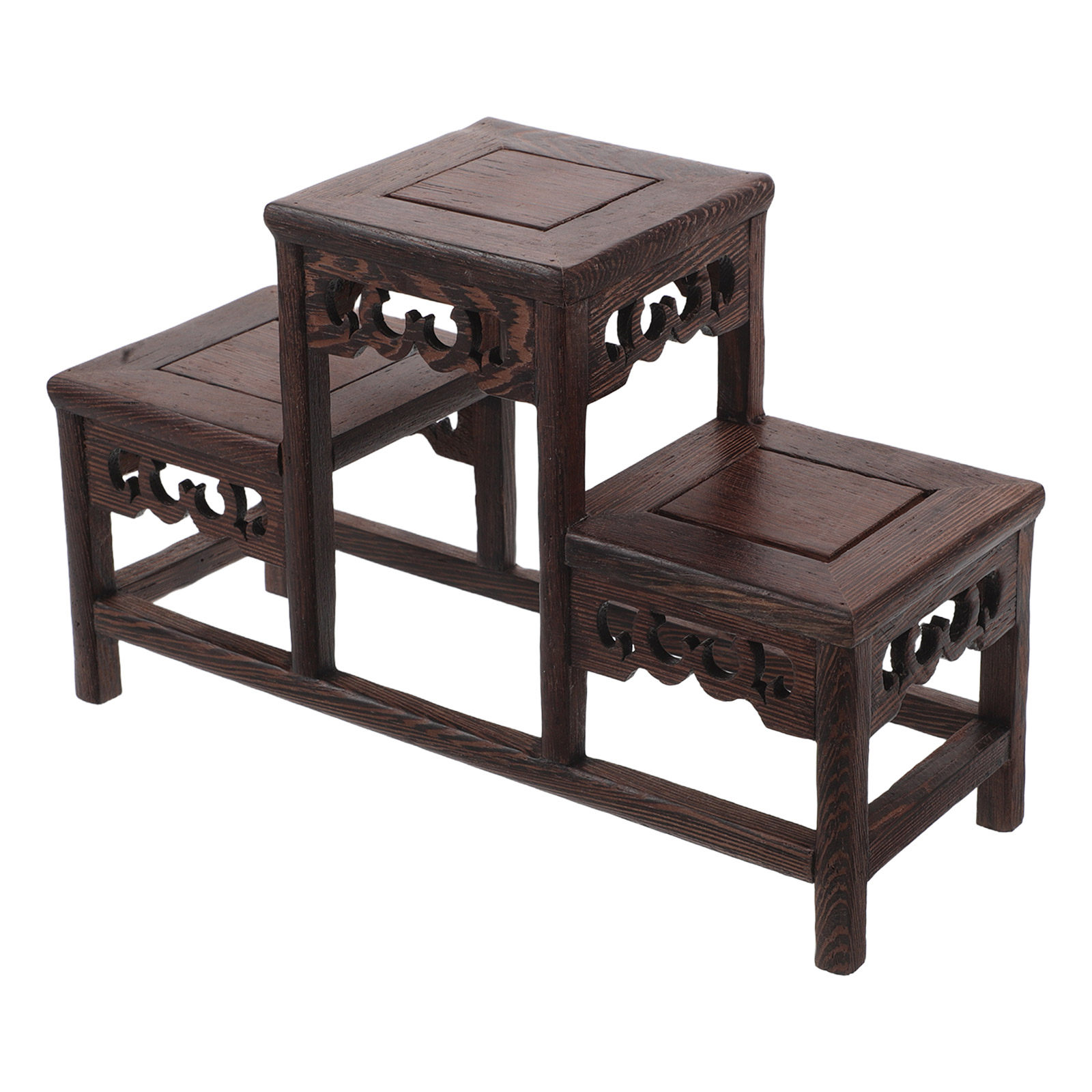 Natural Wood 3 Tier Display Sh - Vintage Collectible Items บทวิจารณ์และราคา