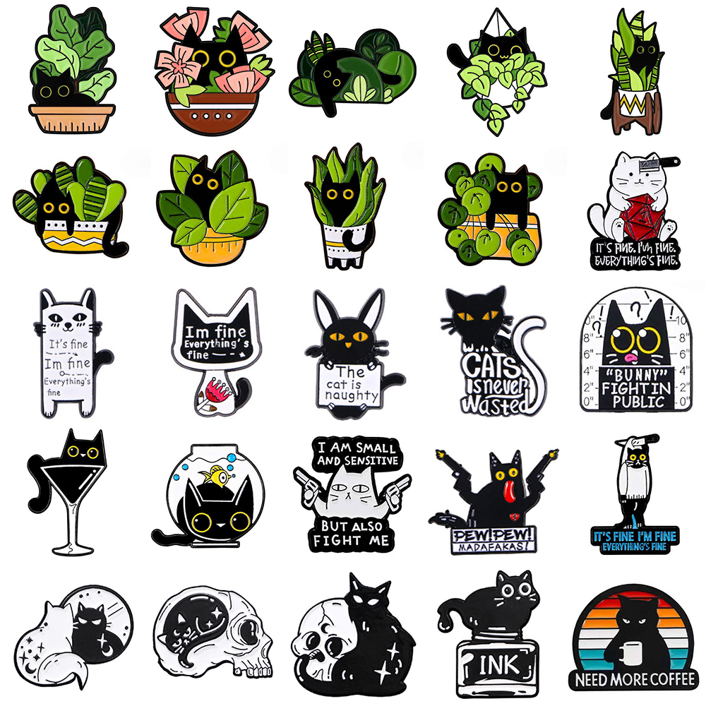 Cute Black Cat Collection Plan - Vintage Cartoon Collectible บทวิจารณ์และราคา