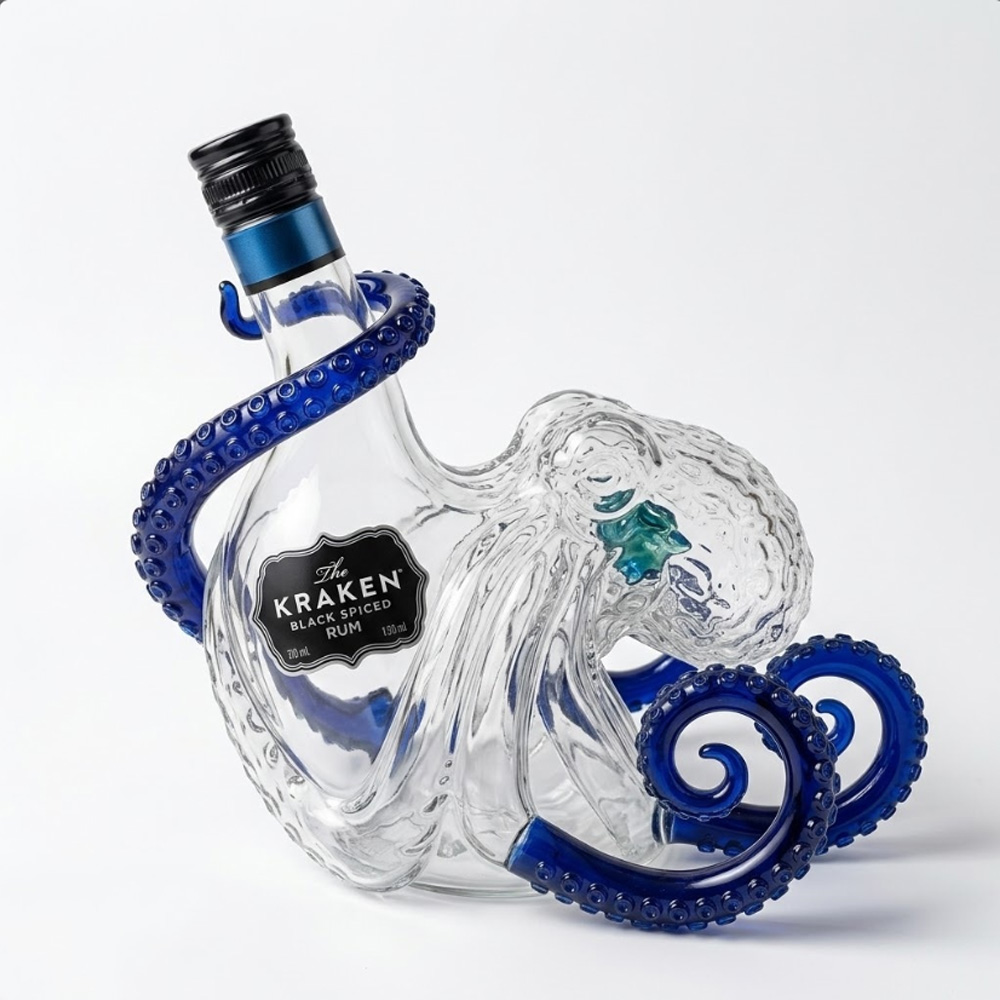 Kraken Octopus Whiskey Decante - Vintage Collectible Glassware บทวิจารณ์และราคา