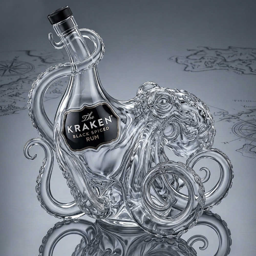 Kraken Octopus Whiskey Decante - Vintage Collectible Glassware บทวิจารณ์และราคา