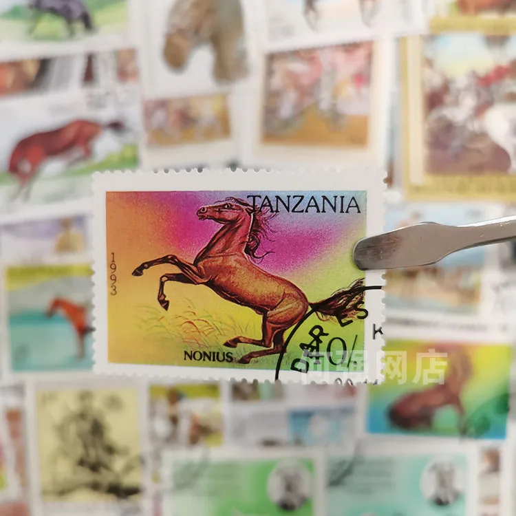 100 Different Horse Stamps Non - Collectible Vintage Postage Stamps บทวิจารณ์และราคา
