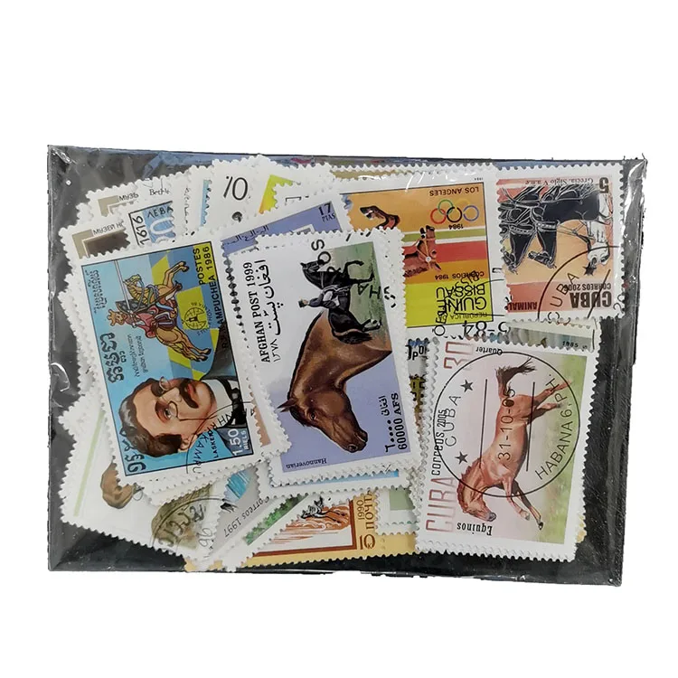 100 Different Horse Stamps Non - Collectible Vintage Postage Stamps บทวิจารณ์และราคา