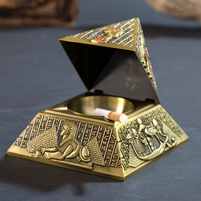 Egyptian Pharaoh Pyramid Ashtr - Vintage Collectible Ashtrays บทวิจารณ์และราคา