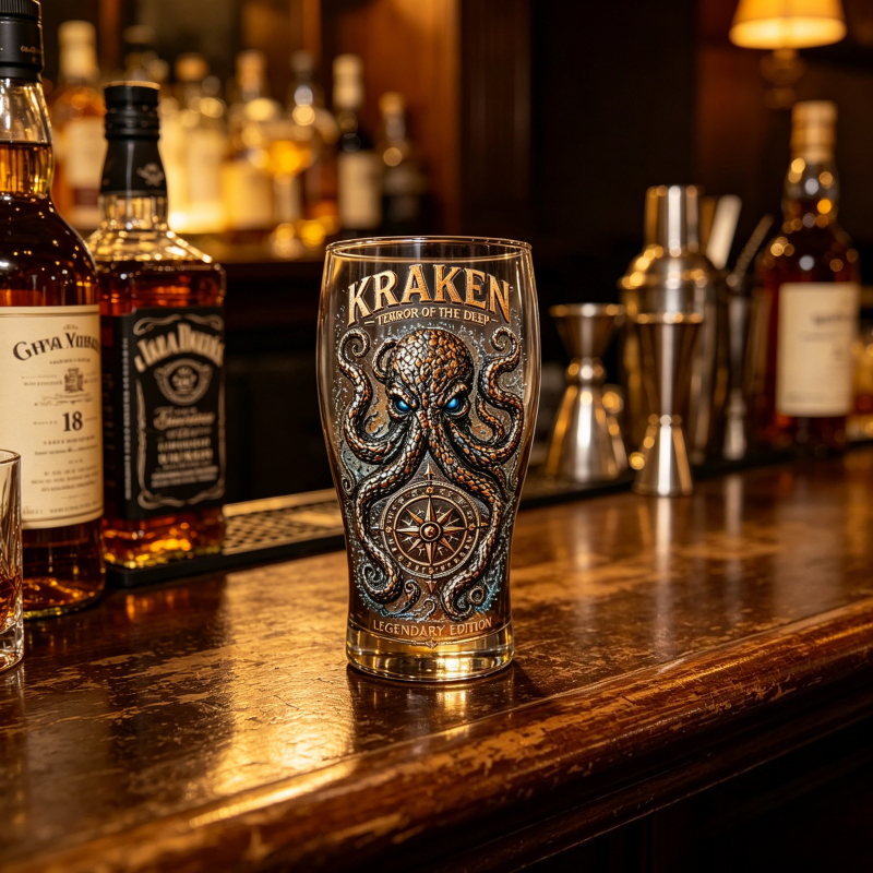 Retro Kraken Octopus Compass G - Vintage Collectible Glassware บทวิจารณ์และราคา
