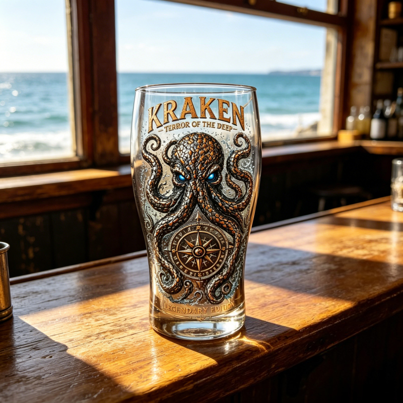 Retro Kraken Octopus Compass G - Vintage Collectible Glassware บทวิจารณ์และราคา