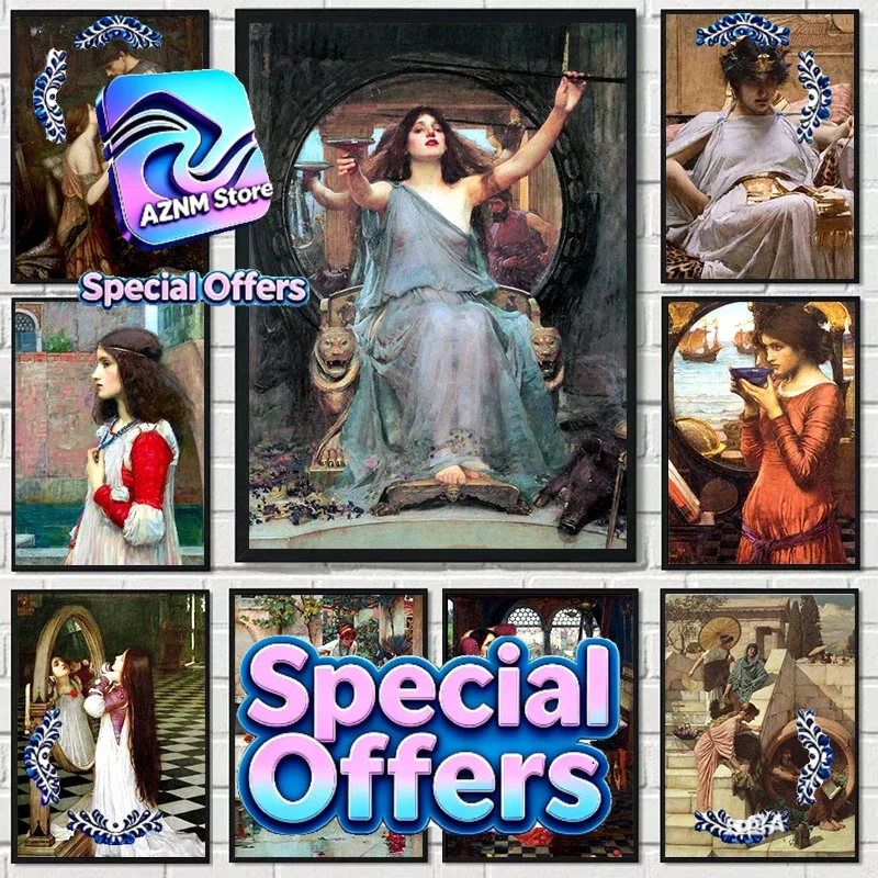 John William Waterhouse Artwor - Vintage Cartoon Collectible บทวิจารณ์และราคา