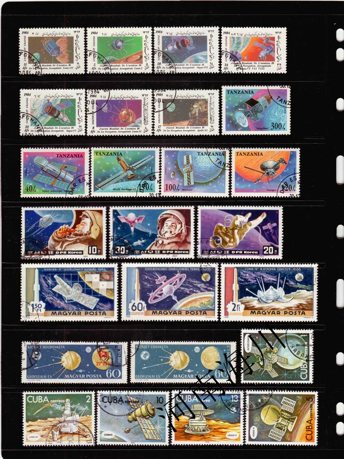 100 Different Outer Space Stam - Collectible Vintage Postage Stamps บทวิจารณ์และราคา