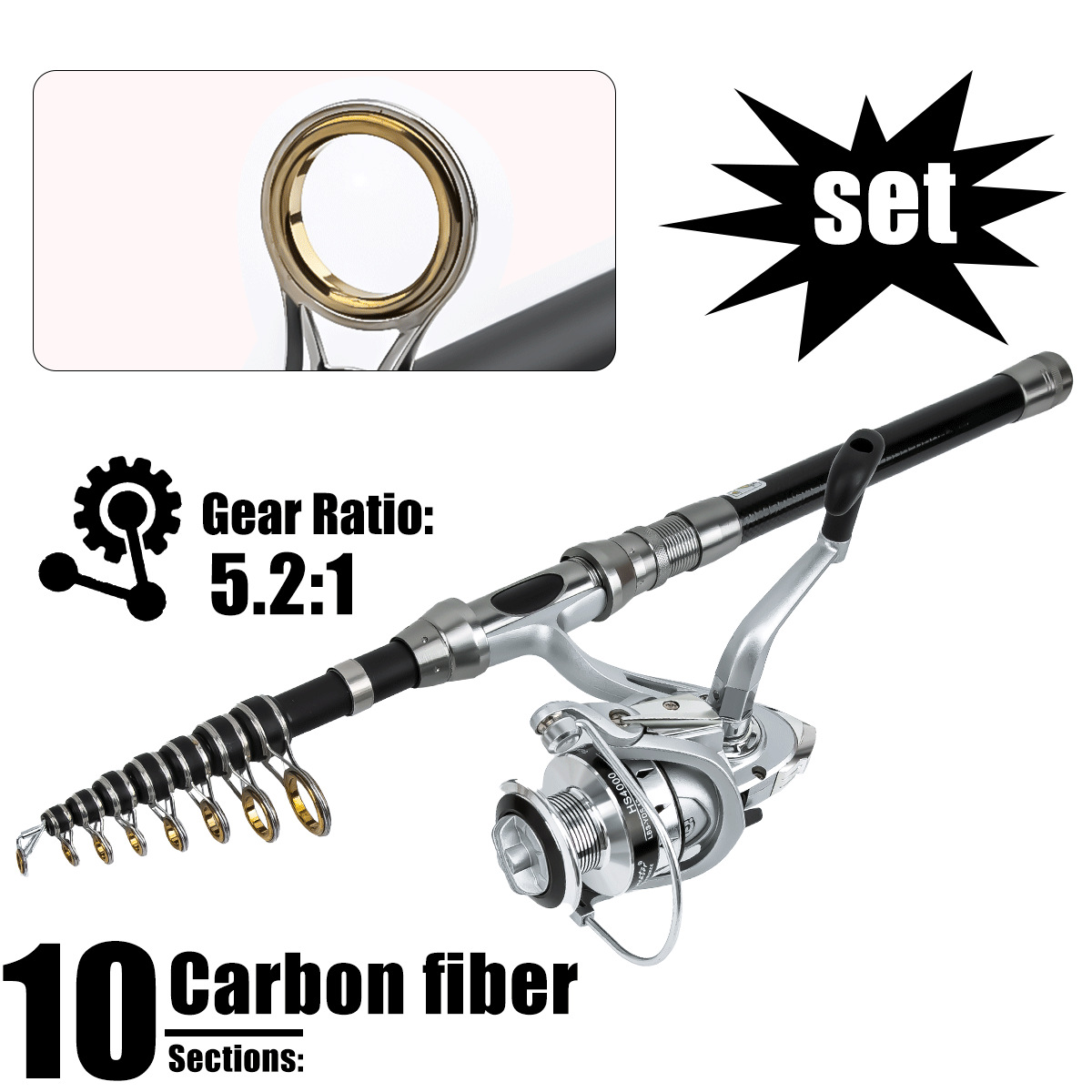Fishing gear rod and wheel set - Developing Tank Reel บทวิจารณ์และราคา