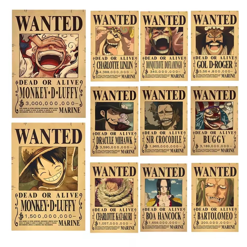 Anime One Piece Bounty Wanted  - Vintage Collectible Items บทวิจารณ์และราคา