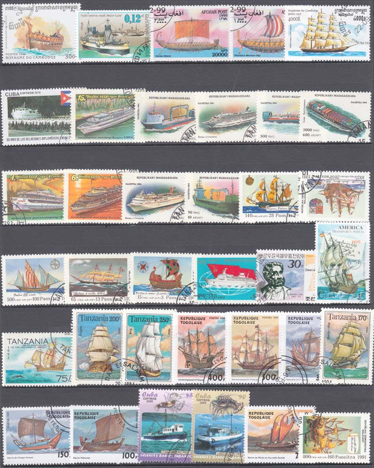 100 Special Stamps Of Ships An - Collectible Vintage Postage Stamps บทวิจารณ์และราคา